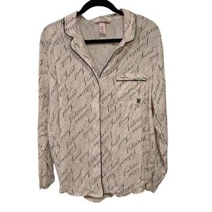 Victoria's Secret Script Pajama Top